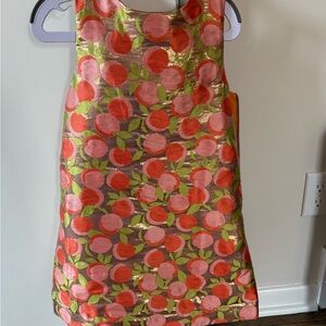 Mini Boden Pink and Gold Floral Dress